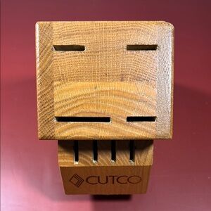 CUTCO STUDIO SET 8 SLOTS WOODEN KNIFE BLOCK # 1751